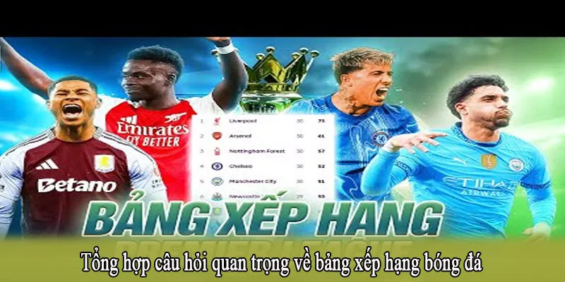 Tổng hợp câu hỏi quan trọng về bảng xếp hạng bóng đá